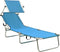 vidaXL - Ligbed - inklapbaar - met - luifel - aluminium - blauw