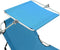 vidaXL - Ligbed - inklapbaar - met - luifel - aluminium - blauw