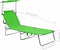 vidaXL - Ligbed - inklapbaar - met - luifel - aluminium - groen