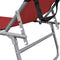 vidaXL - Ligbed - inklapbaar - met - luifel - aluminium - rood
