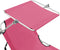 vidaXL - Ligbed - inklapbaar - met - luifel - aluminium - roze