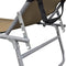 vidaXL - Ligbed - inklapbaar - met - luifel - aluminium - taupe