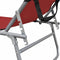 vidaXL - Ligbed - inklapbaar - met - luifel - staal - en - stof - rood