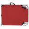 vidaXL - Ligbed - inklapbaar - met - luifel - staal - en - stof - rood