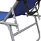 vidaXL - Ligbed - inklapbaar - met - luifel - staal - en - stof - blauw