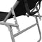 vidaXL - Ligbed - inklapbaar - met - luifel - staal - en - stof - zwart