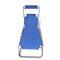 vidaXL - Ligbed - inklapbaar - met - luifel - staal - en - stof - blauw