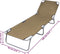 vidaXL - Ligbed - inklapbaar - met - verstelbare - rugleuning - taupe