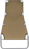 vidaXL - Ligbed - inklapbaar - met - verstelbare - rugleuning - taupe