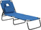 vidaXL - Ligbed - inklapbaar - oxford - stof - en - gepoedercoat - staal - blauw
