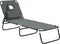 vidaXL - Ligbed - inklapbaar - oxford - stof - en - gepoedercoat - staal - grijs