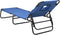 vidaXL - Ligbed - inklapbaar - oxford - stof - en - gepoedercoat - staal - blauw