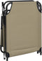 vidaXL - Ligbed - inklapbaar - oxford - stof - en - gepoedercoat - staal - taupe