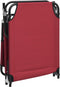 vidaXL - Ligbed - inklapbaar - oxford - stof - en - gepoedercoat - staal - rood