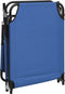 vidaXL - Ligbed - inklapbaar - oxford - stof - en - gepoedercoat - staal - blauw