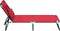 vidaXL - Ligbed - inklapbaar - oxford - stof - en - gepoedercoat - staal - rood