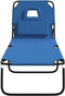 vidaXL - Ligbed - inklapbaar - oxford - stof - en - gepoedercoat - staal - blauw