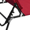 vidaXL - Ligbed - inklapbaar - oxford - stof - en - gepoedercoat - staal - rood