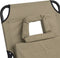 vidaXL - Ligbed - inklapbaar - oxford - stof - en - gepoedercoat - staal - taupe