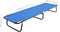 vidaXL - Ligbed - inklapbaar - staal - blauw