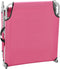 vidaXL - Ligbed - inklapbaar - staal - en - stof - roze