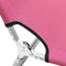 vidaXL - Ligbed - inklapbaar - staal - en - stof - roze