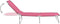 vidaXL - Ligbed - inklapbaar - staal - en - stof - roze