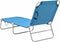 vidaXL - Ligbed - inklapbaar - staal - en - stof - turquoiseblauw