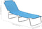 vidaXL - Ligbed - inklapbaar - staal - en - stof - turquoiseblauw