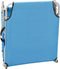 vidaXL - Ligbed - inklapbaar - staal - en - stof - turquoiseblauw