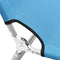 vidaXL - Ligbed - inklapbaar - staal - en - stof - turquoiseblauw