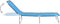 vidaXL - Ligbed - inklapbaar - staal - en - stof - turquoiseblauw