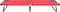 vidaXL - Ligbed - inklapbaar - staal - rood