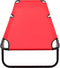 vidaXL - Ligbed - inklapbaar - staal - rood