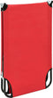 vidaXL - Ligbed - inklapbaar - staal - rood