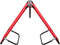 vidaXL - Ligbed - inklapbaar - staal - rood
