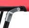 vidaXL - Ligbed - inklapbaar - staal - rood