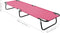 vidaXL - Ligbed - inklapbaar - staal - roze