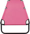 vidaXL - Ligbed - inklapbaar - staal - roze