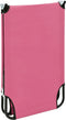 vidaXL - Ligbed - inklapbaar - staal - roze