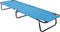 vidaXL - Ligbed - inklapbaar - staal - turquoiseblauw