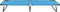 vidaXL - Ligbed - inklapbaar - staal - turquoiseblauw