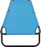vidaXL - Ligbed - inklapbaar - staal - turquoiseblauw
