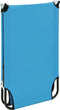 vidaXL - Ligbed - inklapbaar - staal - turquoiseblauw