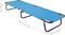 vidaXL - Ligbed - inklapbaar - staal - turquoiseblauw
