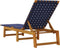vidaXL - Ligbed - massief - acaciahout - en - stof - donkerblauw