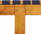 vidaXL - Ligbed - massief - acaciahout - en - stof - donkerblauw