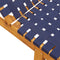 vidaXL - Ligbed - massief - acaciahout - en - stof - donkerblauw