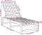 vidaXL - Ligbed - massief - acaciahout - en - stof - donkerblauw