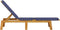 vidaXL - Ligbed - massief - acaciahout - en - stof - donkerblauw